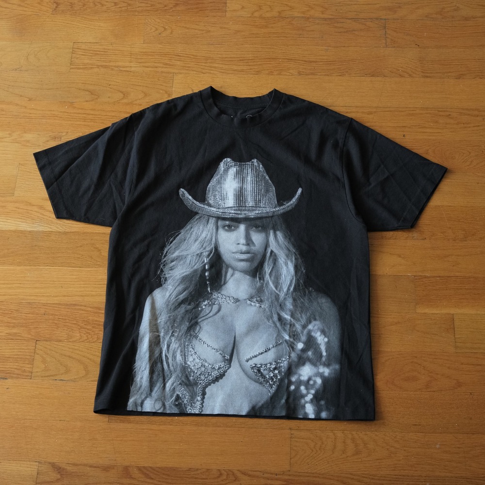 Beyonce Renaissance World Tour T-Shirt XL Black Cowboy Hat Graphic RWT 2023 XL